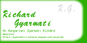 richard gyarmati business card