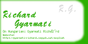 richard gyarmati business card